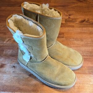 Koolaburra by Ugg Tan Shearling-Lined Winter Boots